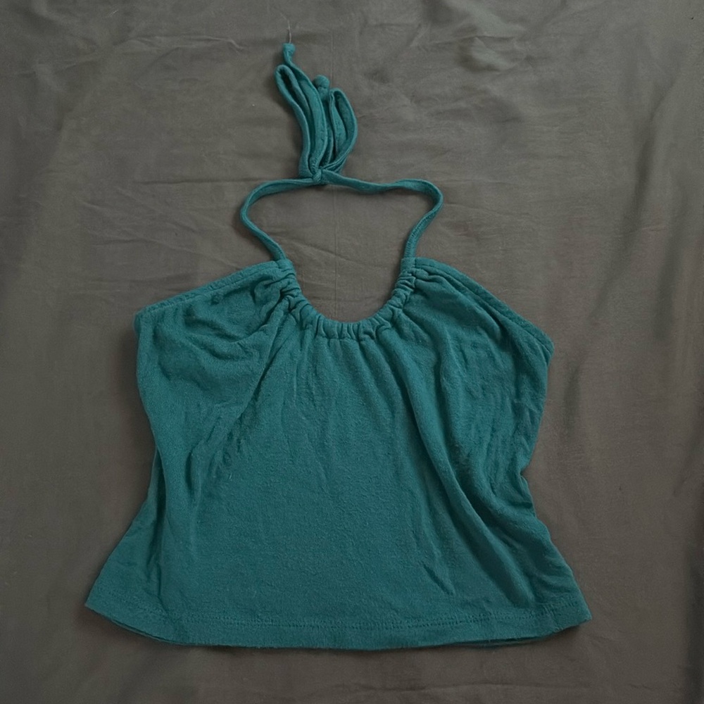 SO torquise halter top